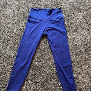 Nike Blue Athletic Leggings with Wide Waistband